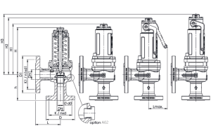 Zawór bezpieczeństwa Seria 355, Średnica nominalna DN: DN