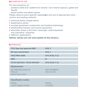 Zawór bezpieczeństwa Seria 460, Rozmiar gwintu (2): 1/2" B