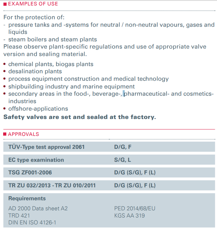 Zawór bezpieczeństwa Seria 461, Rozmiar gwintu (2): 3/8" B