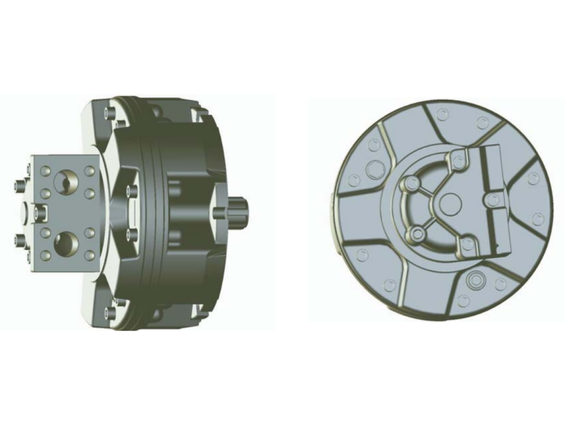 Silnik Hydrauliczny z tłokiem radialnym o dużej prędkośc