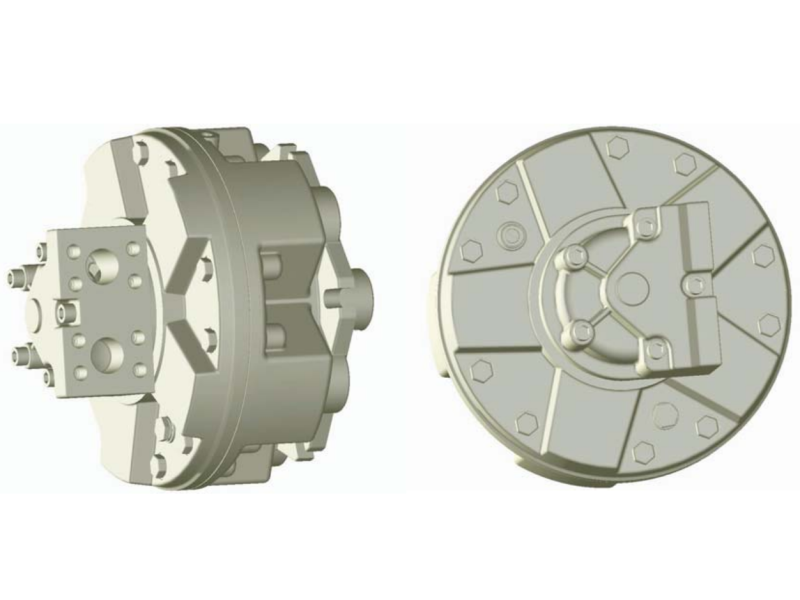 Silnik Hydrauliczny z tłokiem radialnym o dużej prędkośc