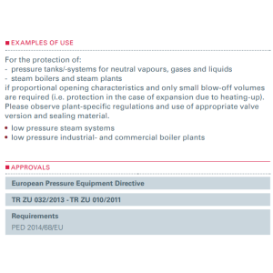 Zawór bezpieczeństwa Seria 612, Rozmiar gwintu (2): 1/2" B