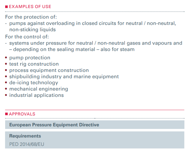 Zawór bezpieczeństwa Seria 614, Rozmiar gwintu (2): 1/2" B