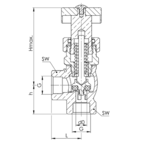 Zawór bezpieczeństwa Seria 608