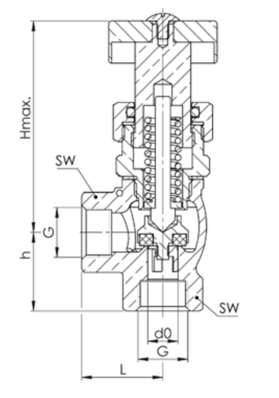 Zawór bezpieczeństwa Seria 608