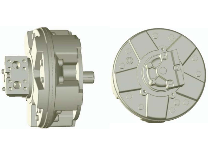 Silnik Hydrauliczny z tłokiem radialnym o dużej prędkośc