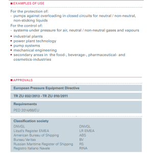 Zawór bezpieczeństwa Seria 431, Średnica nominalna DN: DN