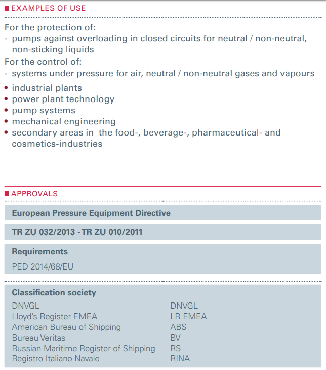 Zawór bezpieczeństwa Seria 431, Średnica nominalna DN: DN