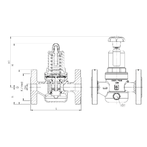 Zawór bezpieczeństwa Seria 431, Średnica nominalna DN: DN
