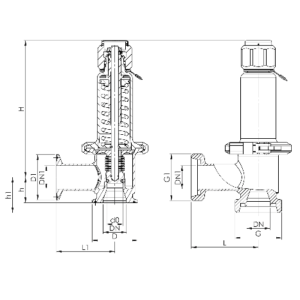 Zawór bezpieczeństwa Seria higieniczna 400.5