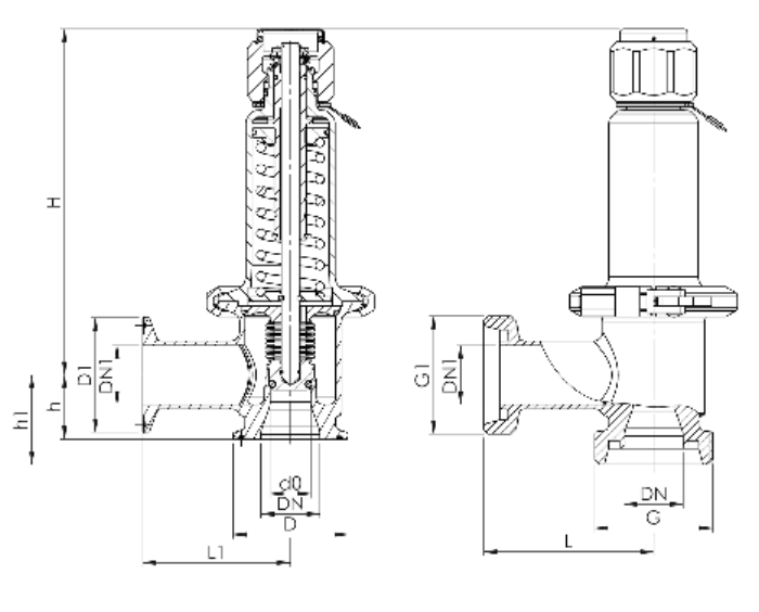 Zawór bezpieczeństwa Seria higieniczna 400.5