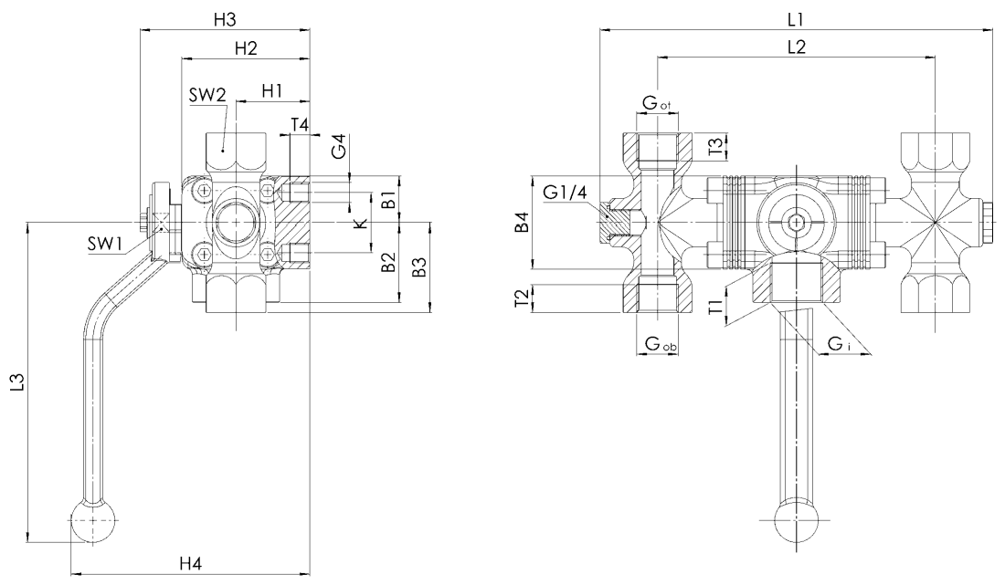 Zawór bezpieczeństwa Seria 2780, Rozmiar gwintu (2): 1" BS