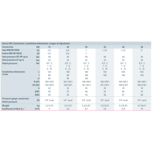 Zawór redukujący ciśnienie Seria 481, Rozmiar gwintu (2):