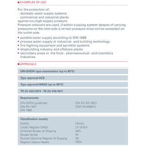 Zawór redukujący ciśnienie Seria 482, Średnica nominalna