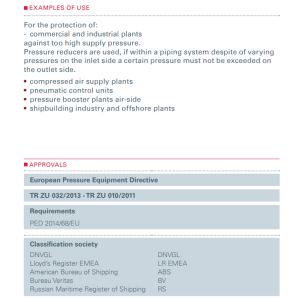 Zawór redukujący ciśnienie Seria 683, Rozmiar gwintu (2):