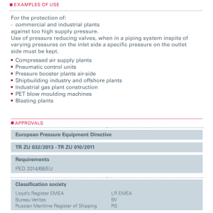 Zawór redukujący ciśnienie Seria 484, Rozmiar gwintu (2):