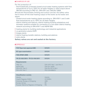 Zawór bezpieczeństwa Seria 451bH, Rozmiar gwintu (2): 1/2"