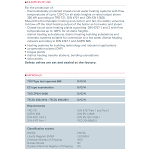 Zawór bezpieczeństwa Seria 851bH, Rozmiar gwintu (2): 1/2"