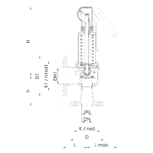 Zawór bezpieczeństwa Seria 852bHL, Średnica nominalna DN: