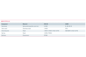 Zawór bezpieczeństwa Seria 355bHL, Średnica nominalna DN: