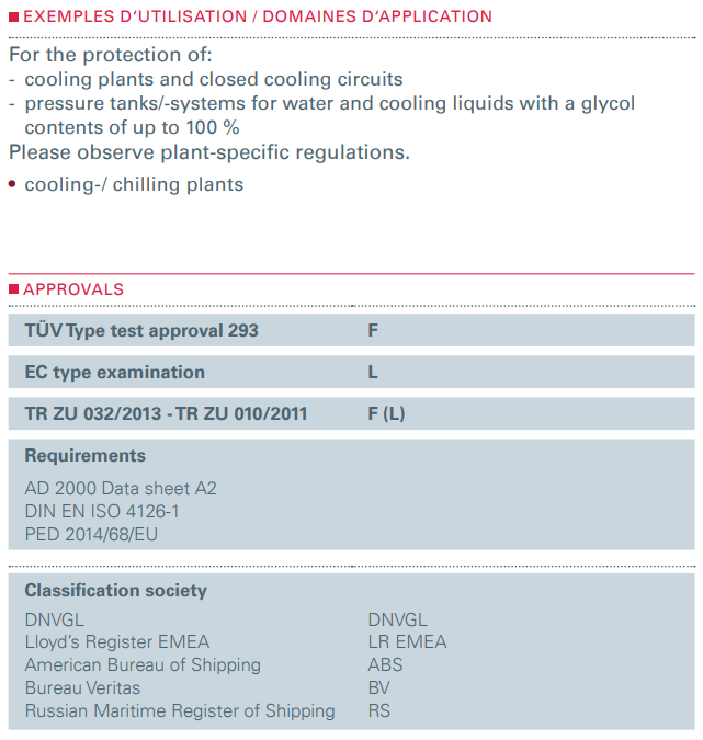 Zawór bezpieczeństwa Seria 652mFK, Rozmiar gwintu (2): 1/2