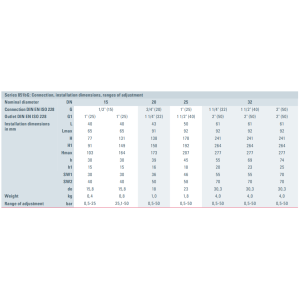 Zawór bezpieczeństwa Seria 851bG, Rozmiar gwintu (2): 1/2"