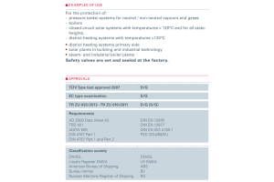 Zawór bezpieczeństwa Seria 852bGL, Średnica nominalna DN:
