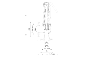 Zawór bezpieczeństwa Seria 852bGL, Średnica nominalna DN: