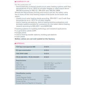 Zawór bezpieczeństwa Seria 851bH, Rozmiar gwintu (2): 1/2"