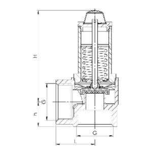 Zawór bezpieczeństwa Seria 651mWNK, Rozmiar gwintu (2): 1/