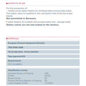 Zawór bezpieczeństwa Seria 651mWIK, Rozmiar gwintu (2): 1/