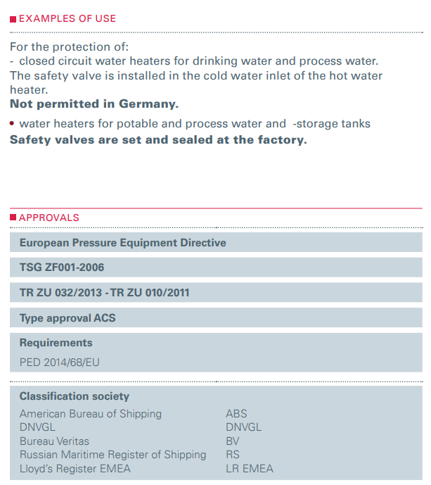 Zawór bezpieczeństwa Seria 651mWIK, Rozmiar gwintu (2): 1/