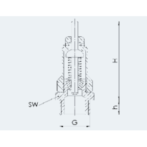 Zawór wlotu powietrza Typ 622, Rozmiar gwintu (2): 1/2" BSP