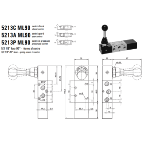 Zawór sterowany manualnie 5213 C/A/P ML900/LL90