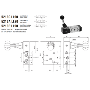 Zawór sterowany manualnie 5213 C/A/P ML900/LL90