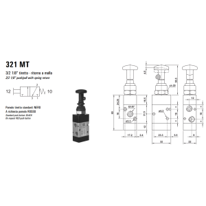 Zawór sterowany manualnie 321 MT/TT/CT/CTT, Funkcje: Bez sp