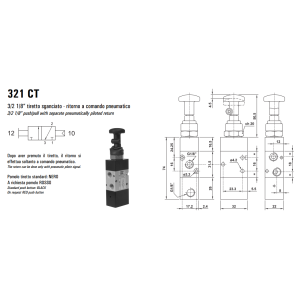 Zawór sterowany manualnie 321 MT/TT/CT/CTT, Funkcje: Bez sp