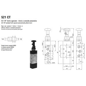 Zawór sterowany manualnie 521 MT/TTCT/CTT, Funkcje: Bez spr