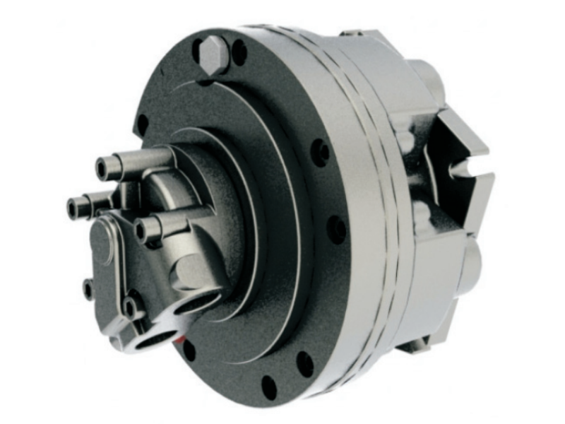 Silnik hydrauliczny o podwójnym przemieszczeniu z tłokami 