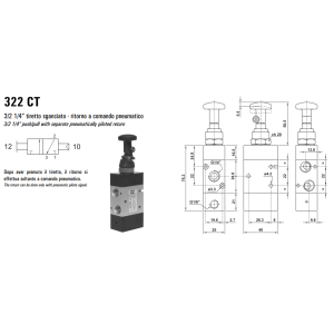 Zawór sterowany manualnie 322 CT/CTT