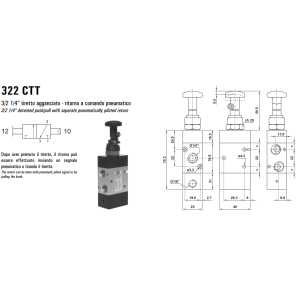 Zawór sterowany manualnie 322 CT/CTT
