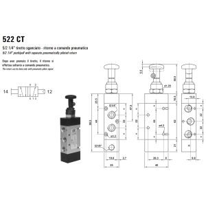Zawór sterowany manualnie 522 CT/CTT