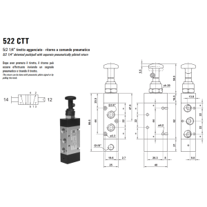 Zawór sterowany manualnie 522 CT/CTT