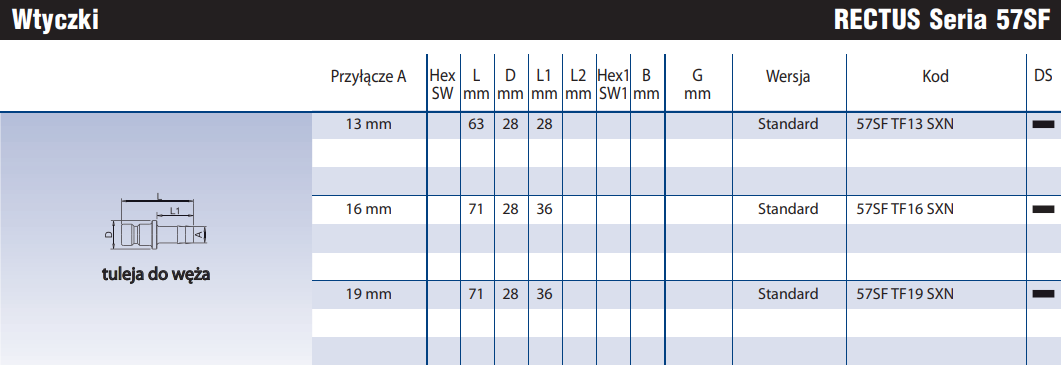 Szybkozłącze Seria 57KA