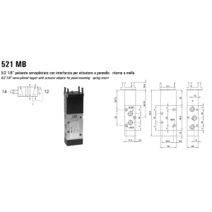 Zawór 521 sterowany manualnie przyciskiem