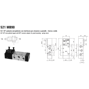 Zawór 521 sterowany manualnie przyciskiem