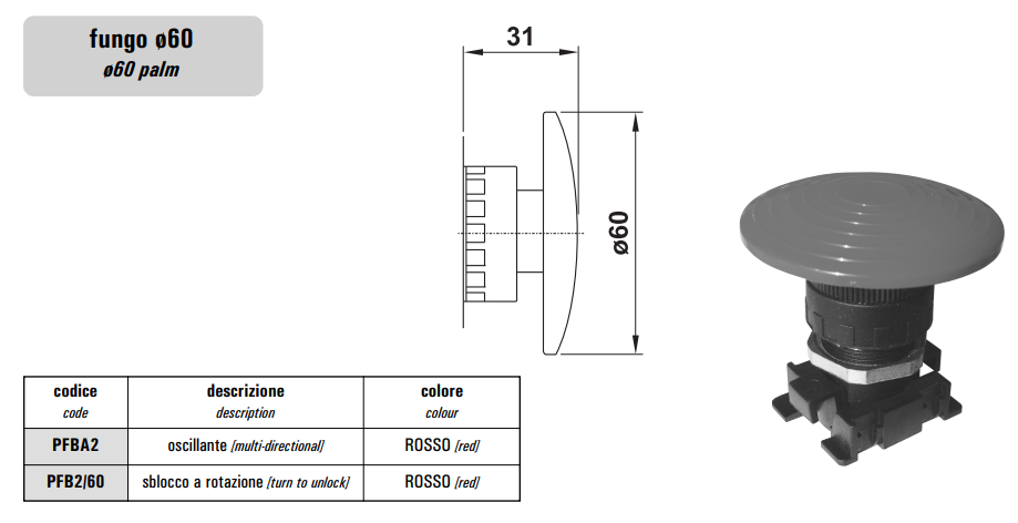 Zawór 521 sterowany manualnie przyciskiem