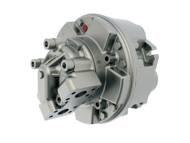 Silnik hydrauliczny o podwójnym przemieszczeniu z tłokami 