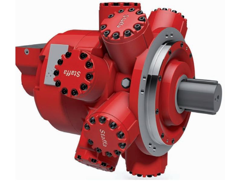 4-biegowy, radialny silnik tłokowy o dużej mocy do zastoso