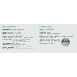 Zawór 21A N.C./N.O.